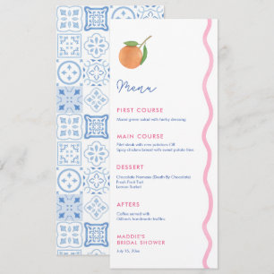 Menu Nomes de Locais Individuais do Chá de casamento de