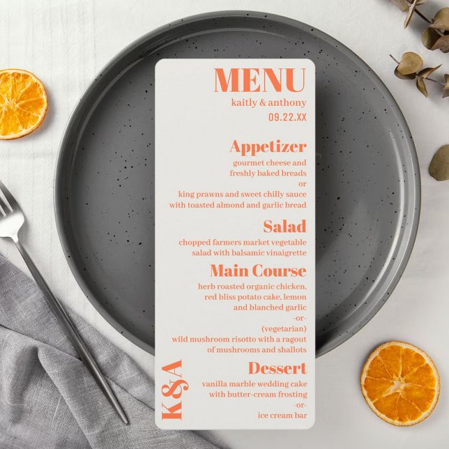 Menu Nostalgic Charm Retro Wedding (Criador carregado)