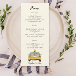 Menu Nova Iorque Watercolor design