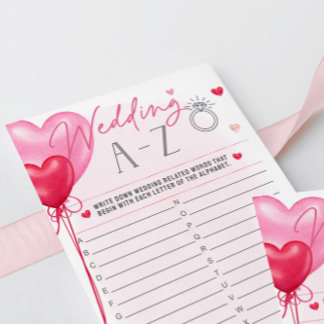 Menu O amor de Galentine está no jogo de noivado A-Z