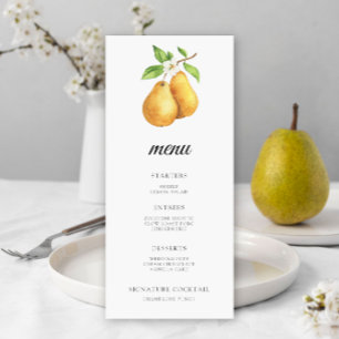Menu O cardápio de chá de noiva da pera perfeita