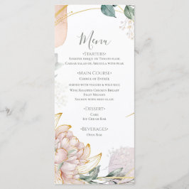 Menu O Casamento de Folhagens Florais Quadro Aureato