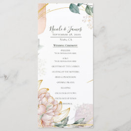 Menu O Casamento de Folhagens Florais Quadro Aureato