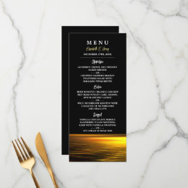 Menu Oceano ouro, Casamento Elegante de Praia