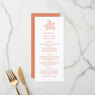 Menu Oceano Tartaruga, Casamento de Praia de Coral Suav