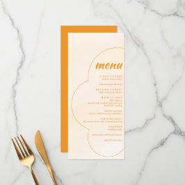 Menu Orange Sunset Wedding