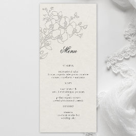 Menu Orchid Elevated Ecru Formal Traditional Wedding