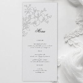 Menu Orchid Elevated Ivory Formal Traditional Wedding