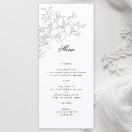 Menu Orchid Elevated White Formal Traditional Wedding