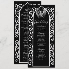 Menu Ornate border Gothic Wedding Program