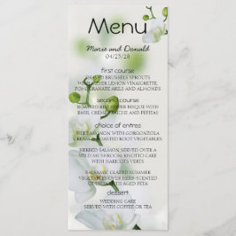 Menu Orquídea elegante suave