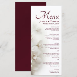 Menu Orquídeas Brancas Sonhadoras Casamento Burgundy El