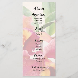 Menu Orquídeas Cattleya Rosa e Carmesim