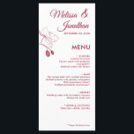 Menu Orquídeas elegantes casamento florístico romântico<br><div class="desc">Criado para combinar com a nossa coleção "Orquídeas Delicadas - suite de casamento Vermelho Crimson", este menu de casamento personalizável é perfeito para qualquer recepção elegante e elegante de casamentos. Apresentando uma bela e delicada design de desenho de orquídeas vermelhas escuras de um lado, este menu romântico pode ser personalizado...</div>