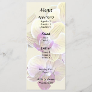 Menu Orquídeas Phalaenopsis Amarelo Pálido e Magenta