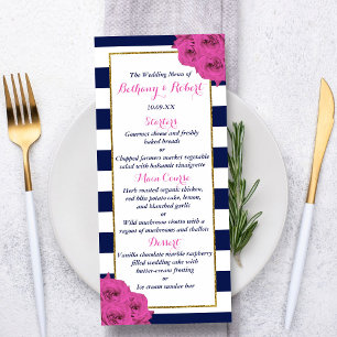 Menu Os rosas Luxe modernos chiques do rosa da coleçã