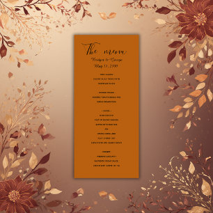 Menu ouro de luxo casamento simples