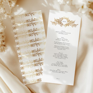 Menu ouro tradicional monograma