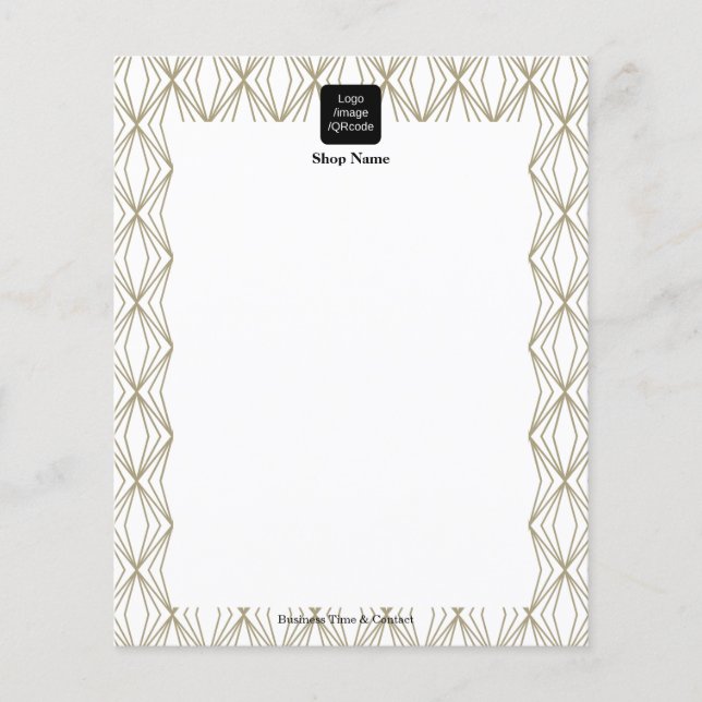 Menu Padrão de Geometria Moderna Branco (Frente)