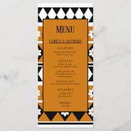 Menu Padrão Floral do Diamante de Flor de Faixa de Fron