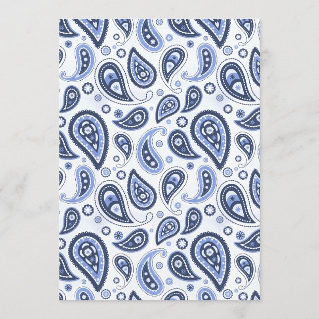 Menu Padrão Paisley Azul (Frente)