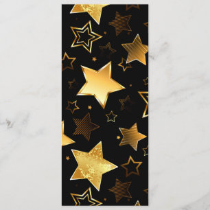 Menu Padrão sem costura com estrelas de Ouro