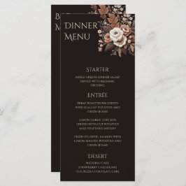Menu País Elegante Moderno Ocidental- Floral