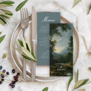 Menu Paisagem de Arte Fina Casamento Romântico Natureza