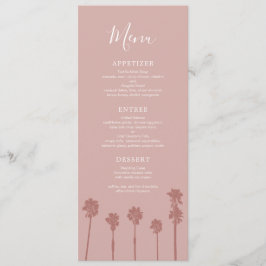 Menu Palm Tree Romance Wedding Suite
