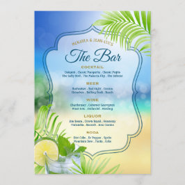 Menu Palma De Mojito Legal De Casamento De Praia Deixa
