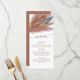 Menu Pampas Grass | Terracotta Paprika Blue Wildflower