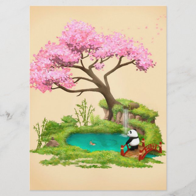 Menu Panda Bear| Para Panda Lover | Aniversário do (Frente)