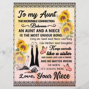 Menu Para Minha Tia Dom, Presente De Girassol Da sobrin