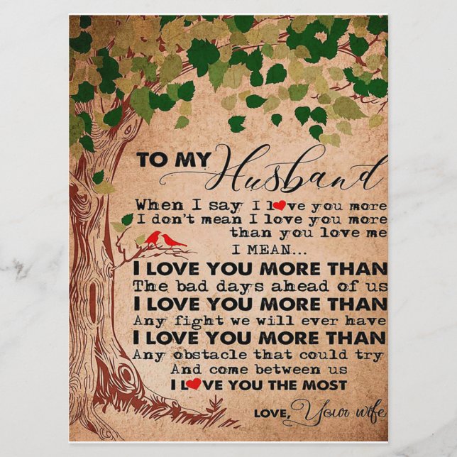 Menu Para o Seu Marido Incrível, Presente de Aniversári (Frente)