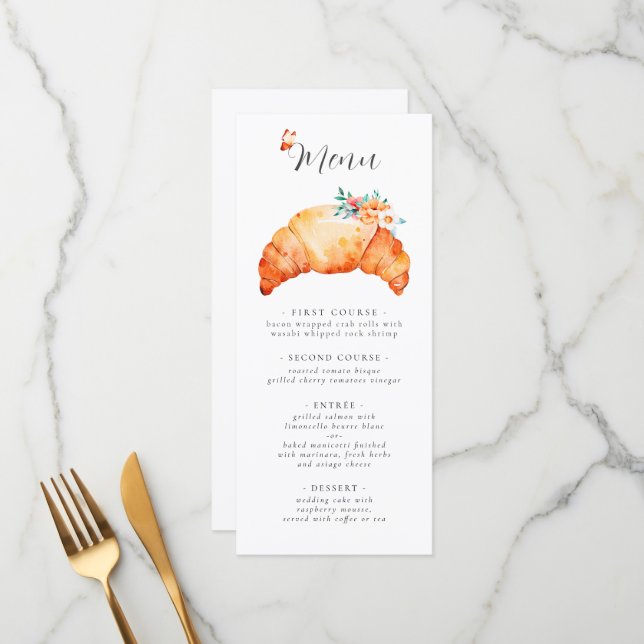 Menu Paris Boulangerie Croissant (Frente/Verso In Situ)