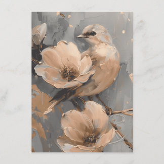 Menu Pássaro na Ramificação de Flores