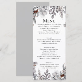 Menu Pássaro Prateado, Cinza, Marrom Ferrugem Inverno B