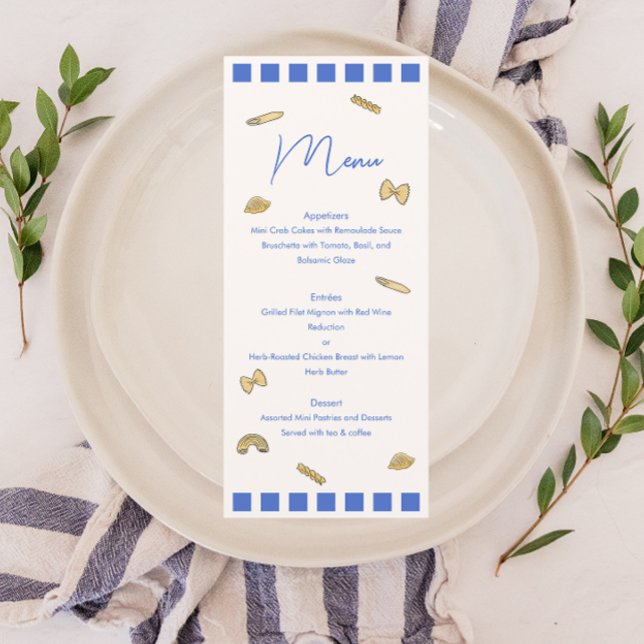 Menu Pasta desenhos de casamento (Criador carregado)