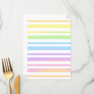 Menu Pastel Rainbow Stripes Abstrato Blur Art Design