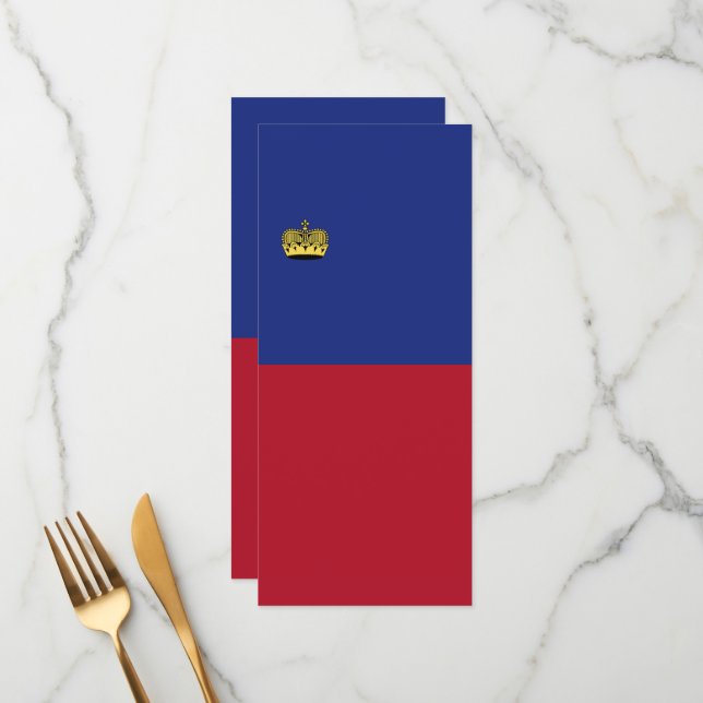 Menu pavilhão do Liechtenstein (Frente/Verso In Situ)