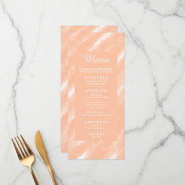 Menu Peach Fuzz Color Watercolor Abstrato Patterno