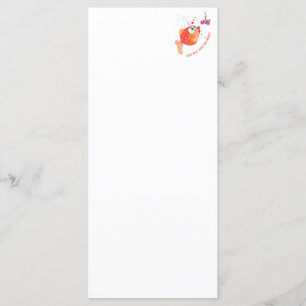 Menu Peixes Engraçados e Vermes Adoram Desenho Românt
