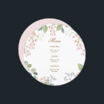 Menu pequenas flores cor-de-rosa<br><div class="desc">Menu redondo</div>