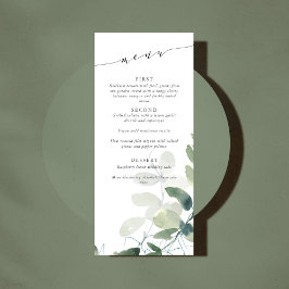 Menu Personalização de Casamento Eucalyptus Botânico Mo