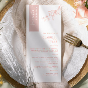 Menu Personalizado com o Nome do Convidado, Casamento R