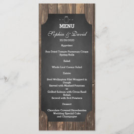 Menu Personalizado de Casamento de Mason Jar Russo Únic