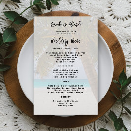 Menu Personalizado de Casamento de Praia da Grande