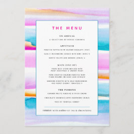 menu personalizado de evento de linhas tropicais a
