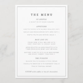 Menu personalizado de evento ou casamento branco d