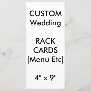 Menu Personalizado e Placas de Programa 9"x4" Vert